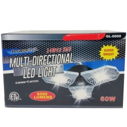 Multi-Directional LED Light 60W 6000 Lumens Powerdel