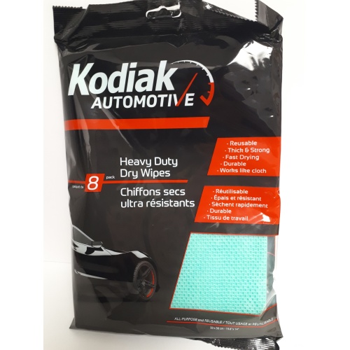 Automotive wipes heavy duty dry wipes 8 pack Kodiak
