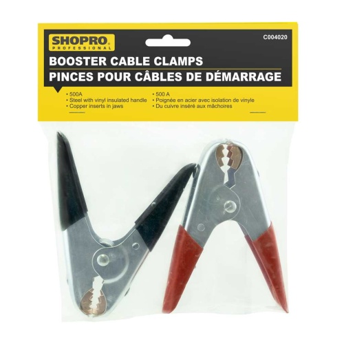 Booster cable clamps 2 pack 1 red 1 black