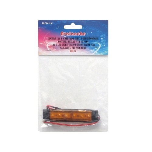 yellow 6 LED strip 12 volt for car boat trailer etc..