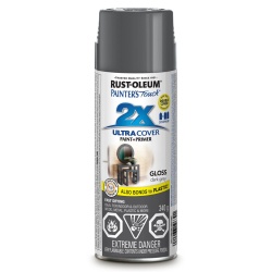 Spray Paint Dark Grey Painters Touch 2X 340G Rustoleum