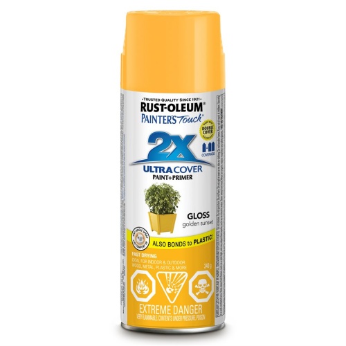 Spray Paint Gloss Golden Sunset Painters Touch 2X 340G Rustoleum