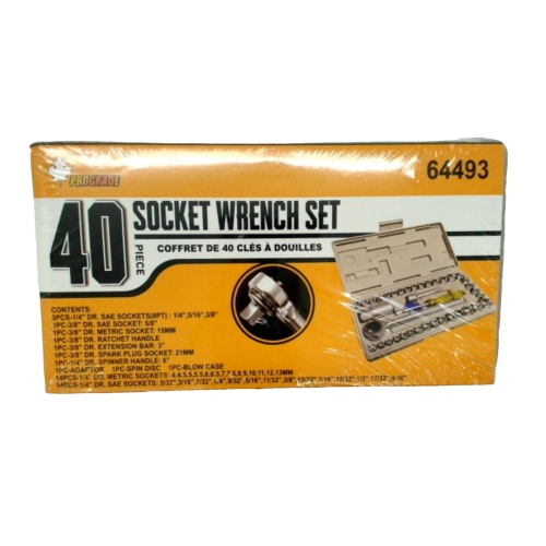40pc. Socket Wrench Set Prograde