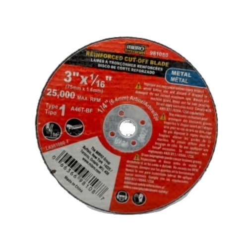 Cut-off Wheel Metal 3 X 1/16