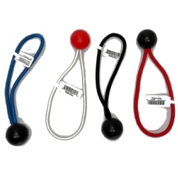 Stretch Cord 6 w/Black Ball Ass't Colours"