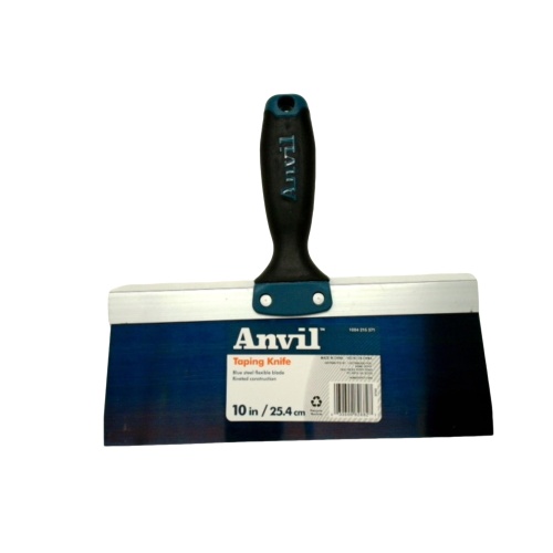 Taping Knife 10 Blue Steel Flexible Blade Anvil