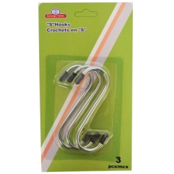 's' Hooks 3pcs Medium Size