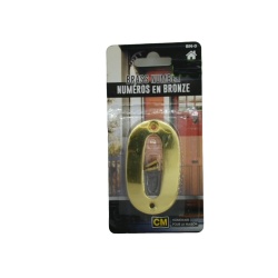 Brass House Number 0 3 inch
