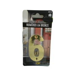 Brass House Number 6 3 inch