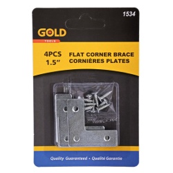 Flat corner brace mending plate 1.5 inch pack of 4 with screws