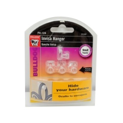 Invisa Hanger 4pk. Small Up To 20lbs. Paintable Bulldog