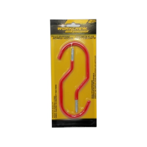 Multi Purpose Screw Hooks 2pk. Large Workcrew