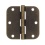 Round Corner Door Hinge 3.5 Antique Brass Bulldog