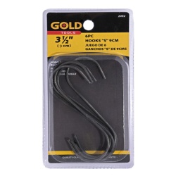 S-hooks 3.5 inch 9cm 6 pc