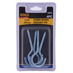 Screw hooks 4pc 85mm