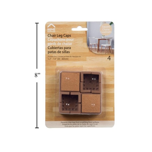 Square Chair Leg Cap 4-pc 31-41mm. Home Essentials