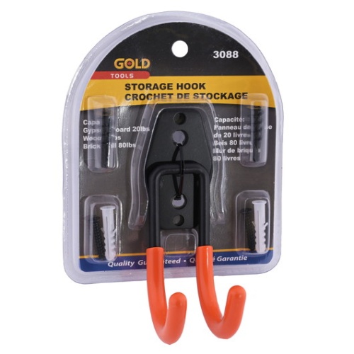 STORAGE HOOK RUBBER COATED 2 inch