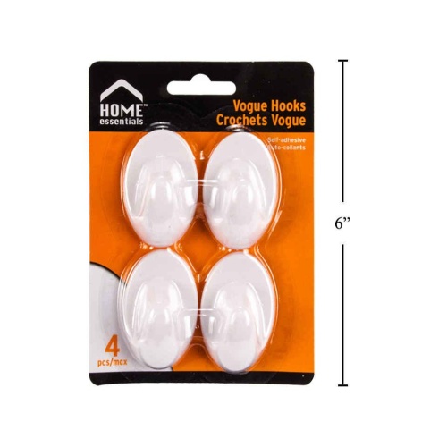 Vogue Hooks 4-pc Plastic Home Essentials