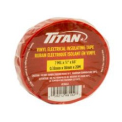 RED P.V.C.ELECTRICAL TAPE 18mm x 20m TITAN