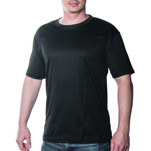 Military T-shirts Large Black Kwik Dry Short Sleeve