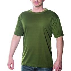 Military T-shirts Large Olive Kwik Dry Short Sleeve