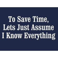 T-Shirt with print - Assume I Know - XXL