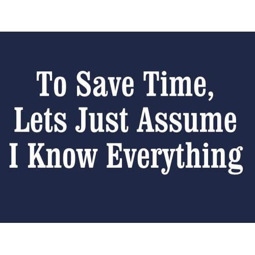 T-Shirt with print - Assume I Know - XXL