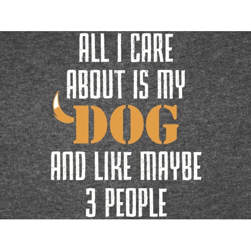 T-Shirt with print - Care About Dog - XL