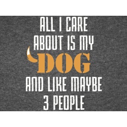 T-Shirt with print - Care About Dog - XXL