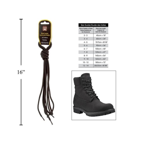 Boot Laces 63 Black Gino's