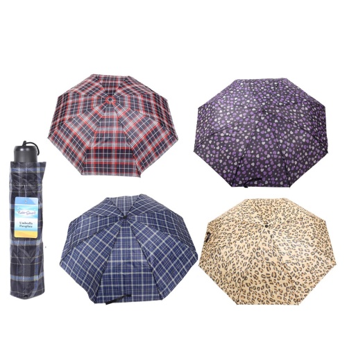 Folding Umbrella w/pouch 4 asst'd Rain-Guard