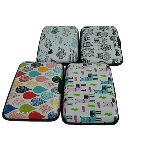 Wallet - card case aluminum with assorted designs