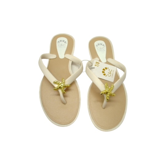Woman's Sandals White C&c Sea Medallion