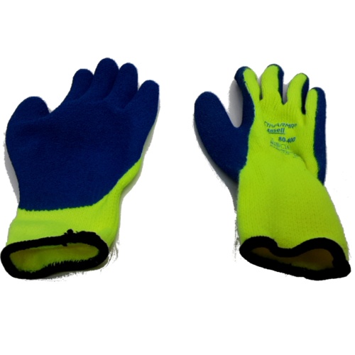 Freezer Gloves -20 Degrees Latex  Blue/Yellow/0range Powerflex