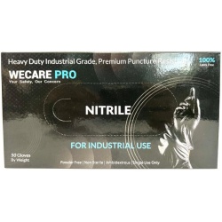 WECARE PRO- Disposable Black Nitrile Gloves L
