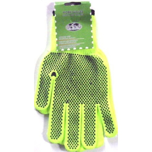 Yellow Neon Anti-Slip Grip Work Gloves