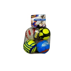 Dog Toy 4pk. Mega Tuff Balls Nerf Dog