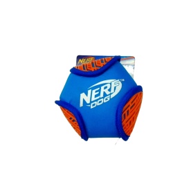 Dog Toy 6 Squeaker Force Grip Hex Ball Nerf Dog"