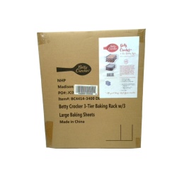 3 Tier Baking Rack w/3 Large Baking Sheets Betty Crocker (or $3.99 Each)