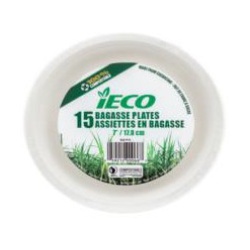 BAGASSE PLATE 7 15/PK iECO"