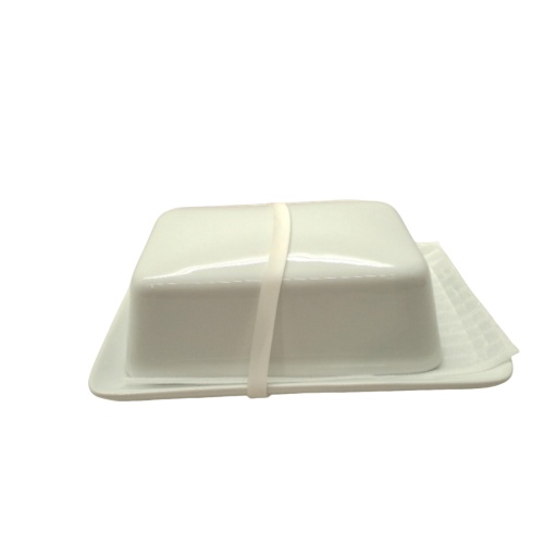 Ceramic Butter Or Cheese Dish White