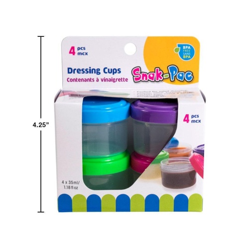 Dressing Cups Set 4-pc 35ml (1.18oz) Snak-Pac