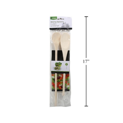 Mixing spoons 2 pk wooden luciano