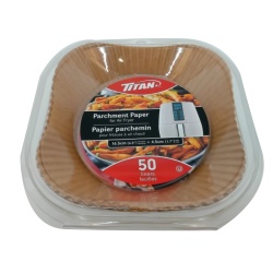 Parchement paper for air fryer crown 16.5cm 50 pack Titan