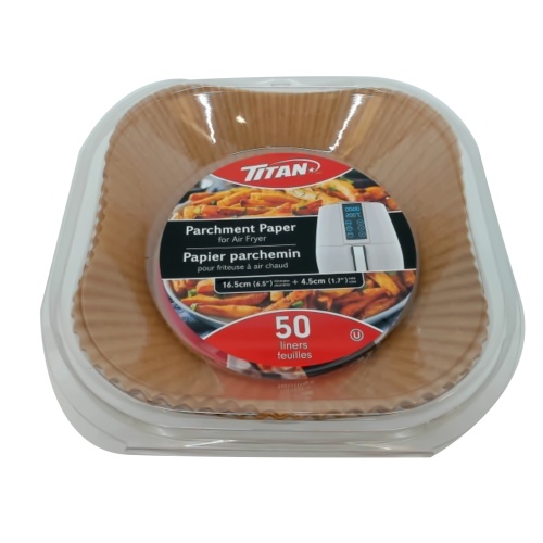 Parchement paper for air fryer crown 16.5cm 50 pack Titan