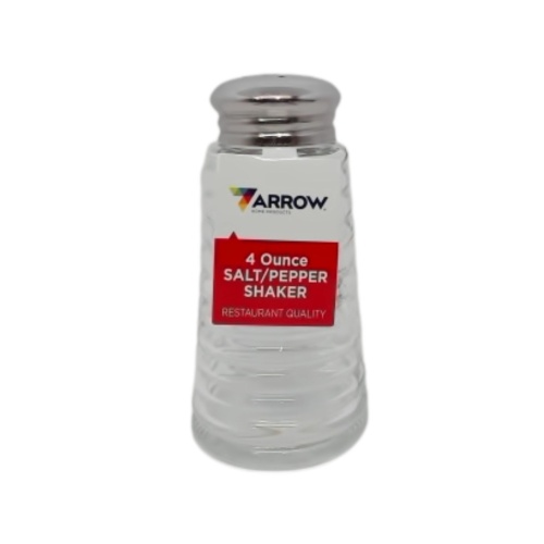 Salt/Pepper Shaker 4oz. Glass Restaurant Quality Arrow