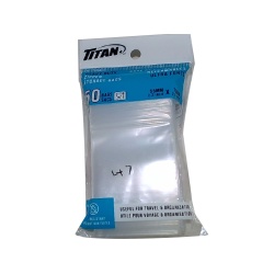 Storage bags heavy duty zipper 55x70mm 50 pack Titan