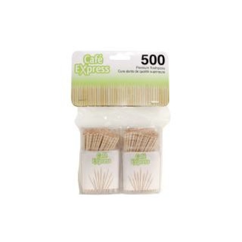 TOOTHPICKS 250/CONTAINER x 2/PK x 24/CS CAFE EXPRESS