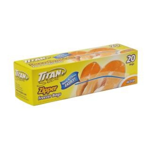 zipper freezer bags Medium 2O/bx 24/cs Titan