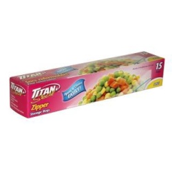 zipper sandwich bags Large 15/bx 24/cs Titan